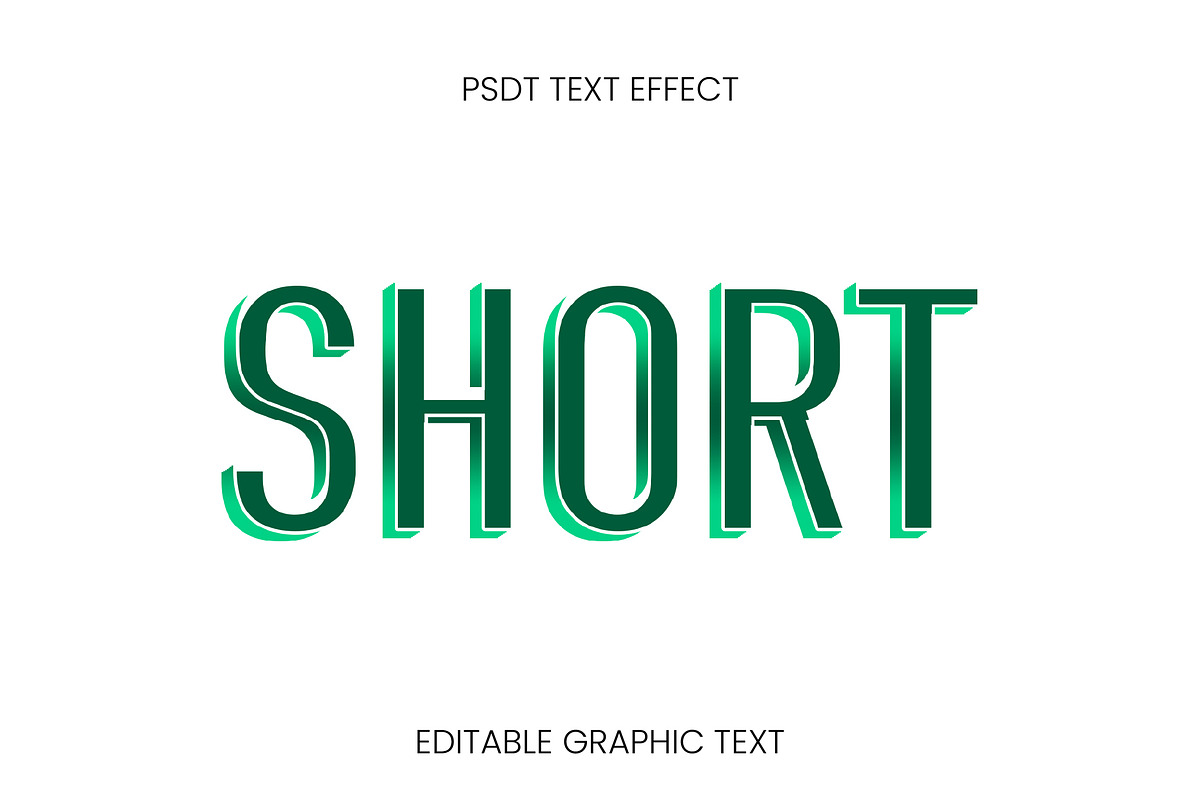 3D Outline Bold Text Effect