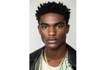 Casual portrait of a Gen Z black man, a Beauty & Fashion Photo by Lermont51