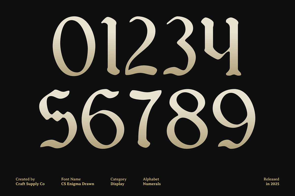 CS Enigma Drawn, a Blackletter Font by Craft Supply Co. (Photo 5 of 8)