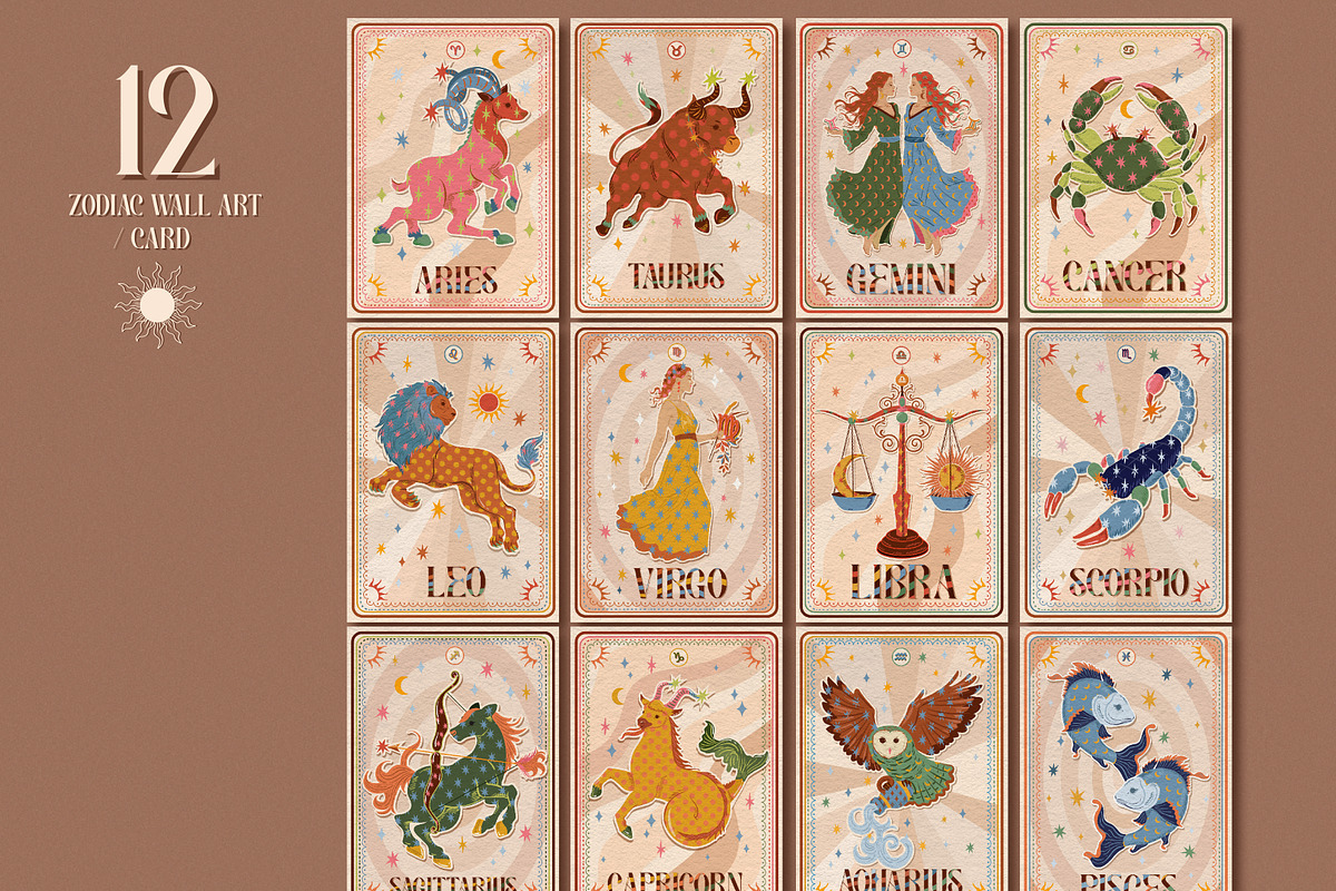 MAGICAL ZODIAC Collection, a Pattern Graphic by MSNTY STUDIOX (Photo 6 of 27)
