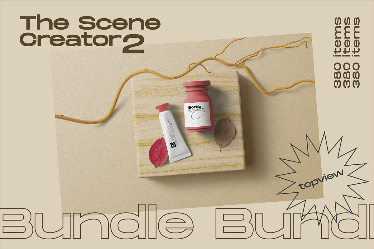 50%OFF The Scene Creator 2-top view, a Packaging Mockup by Creatoom (Photo 1 of 40)
