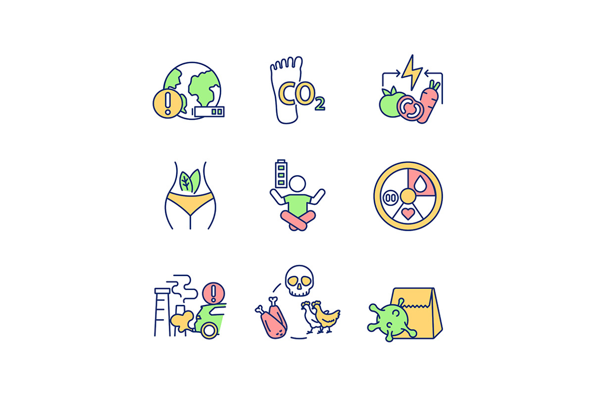 Environmental problems and solutions, an Outline Icon by IMG Visuals (Photo 17 of 23)