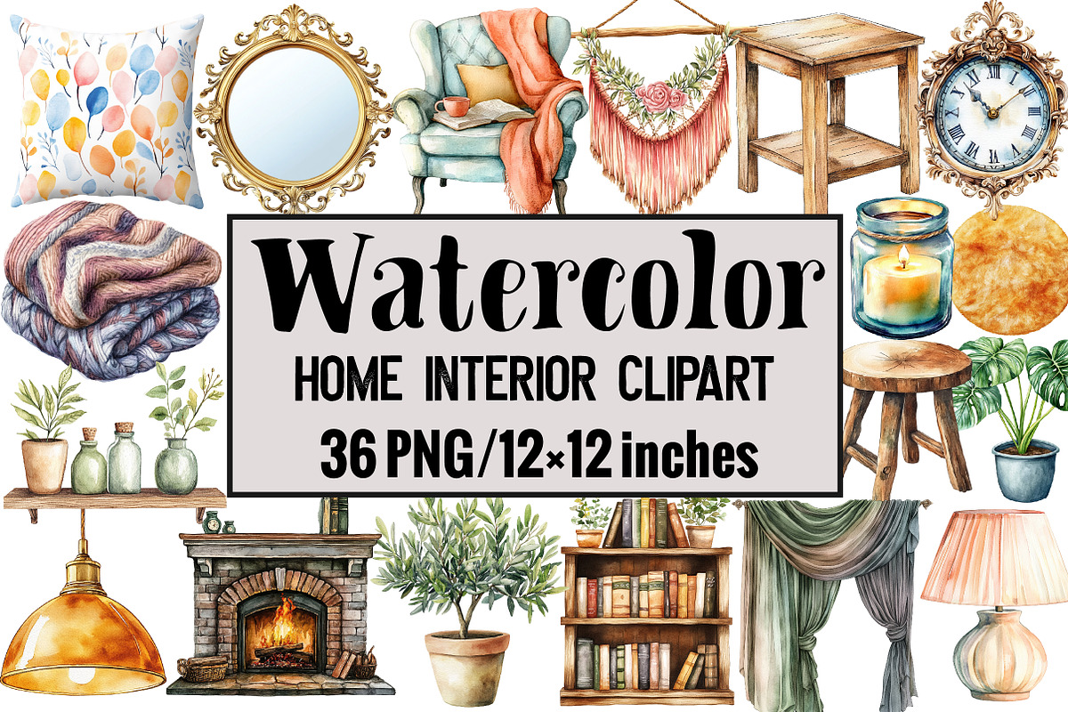 Home Interior Clipart, an Illustration by Design Market (Photo 1 of 3)