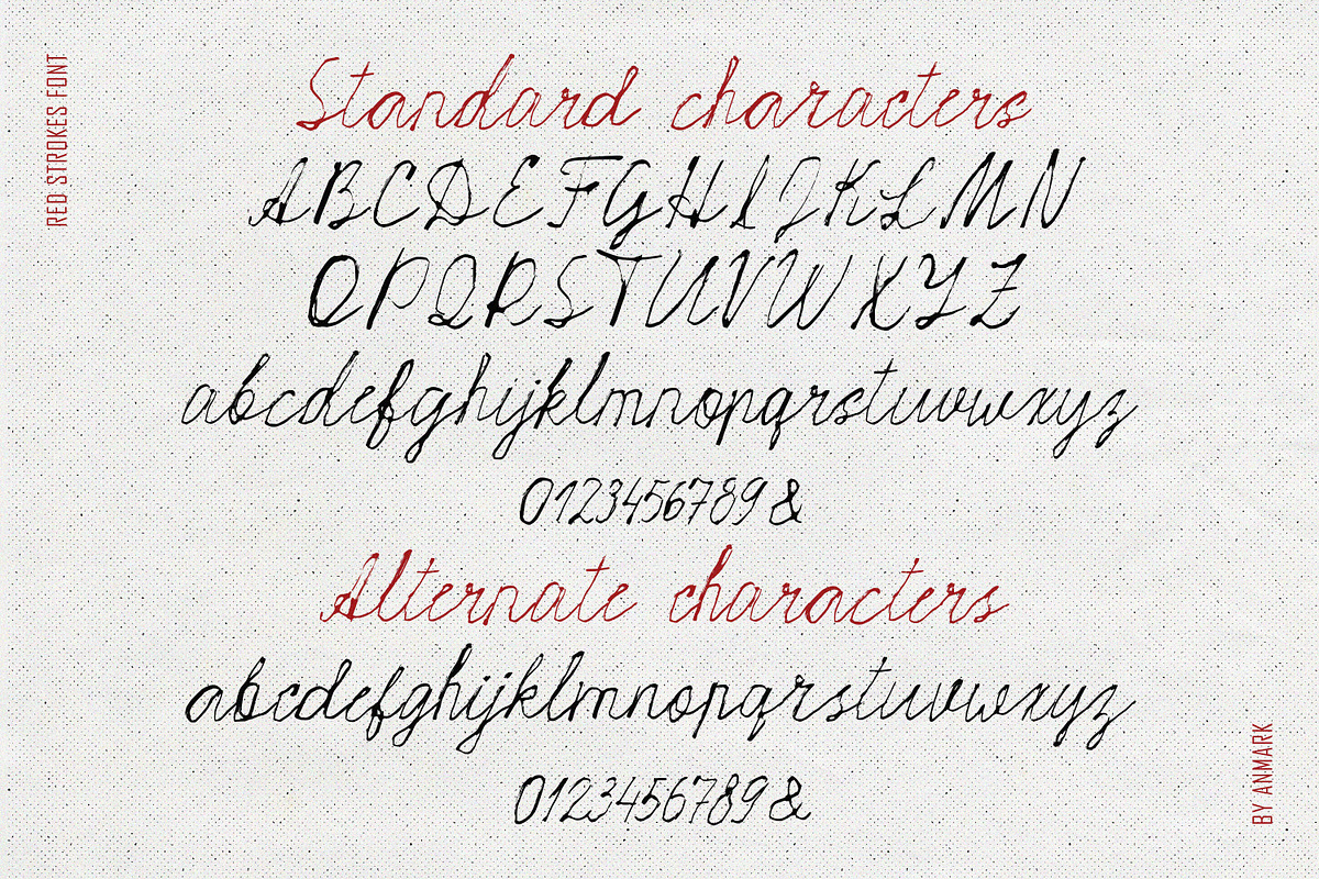 Red Strokes | Bold Messy Script Font, a Script Font by AnMark (Photo 6 of 9)