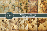 Geographical world map background, a Background Graphic by Pixeness Studio (Thumbnail 1 of 2)
