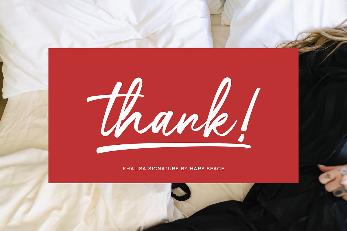 Khalisa Signature, a Script Font by Haps Space (Photo 7 of 7)
