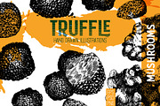 Truffle. Mushroom hand drawn set, a Food Illustration by Alena Kaz (Thumbnail 1 of 3)