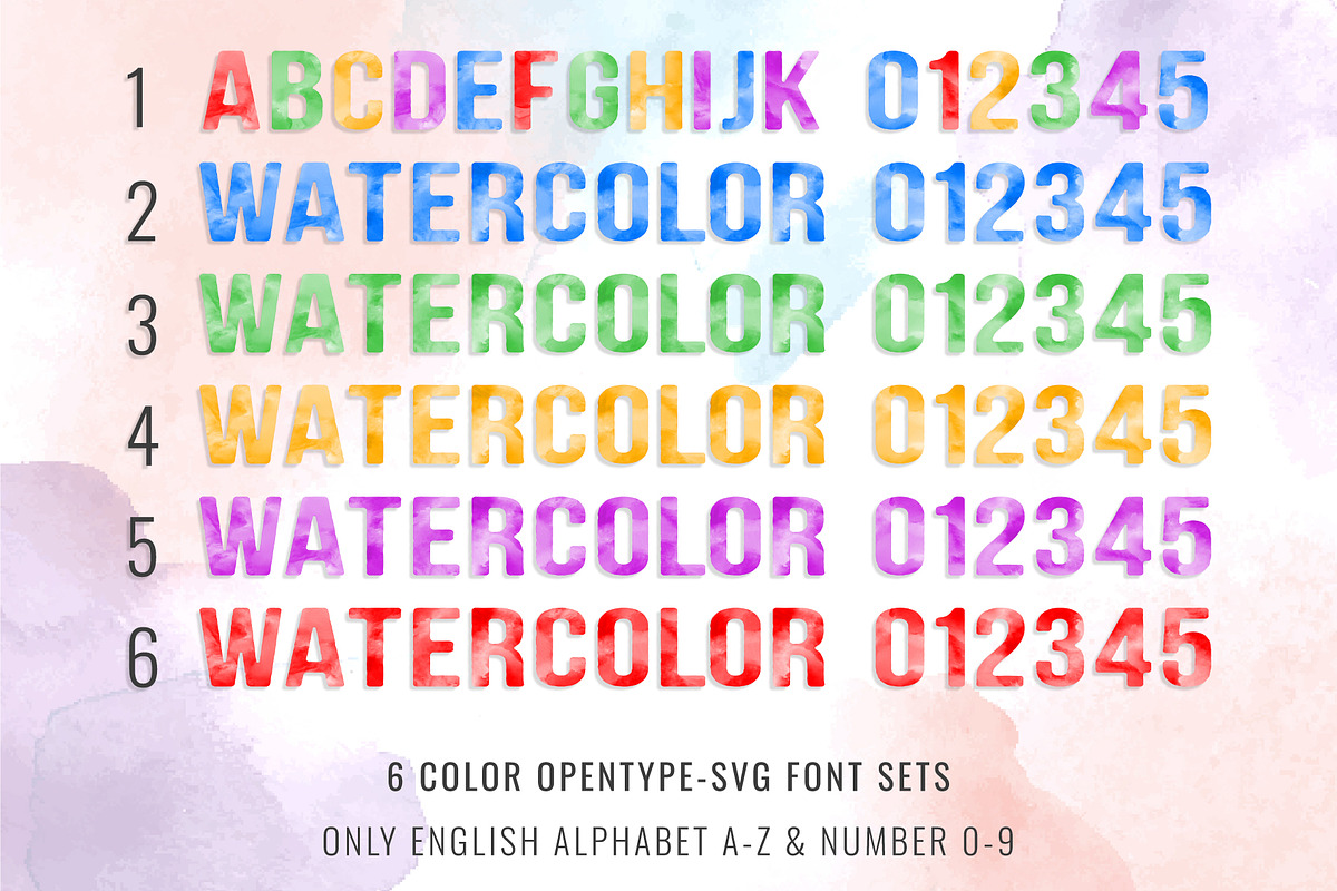 Watercolor Font family, a Font by Font Craft Studio (Photo 2 of 9)