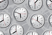 Seamless vector background. Clock., a Decorative Illustration by katykin (Thumbnail 2 of 4)