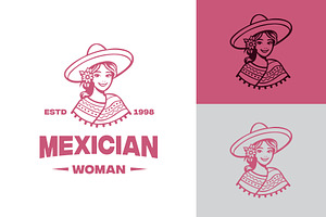 Beautiful Mexician Woman Logo, a Branding & Logo Template by funpixel