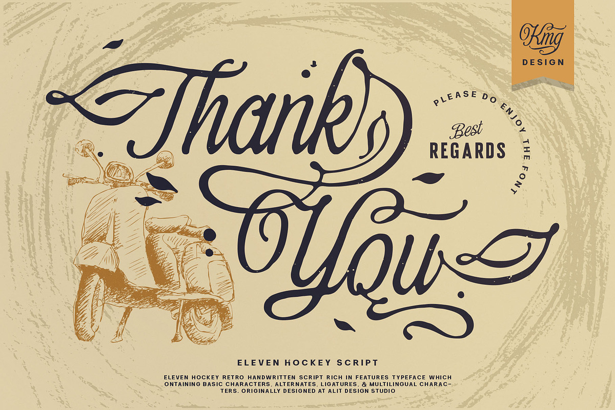 Eleven Hockey Typeface, a Script Font by alit design (Photo 20 of 20)