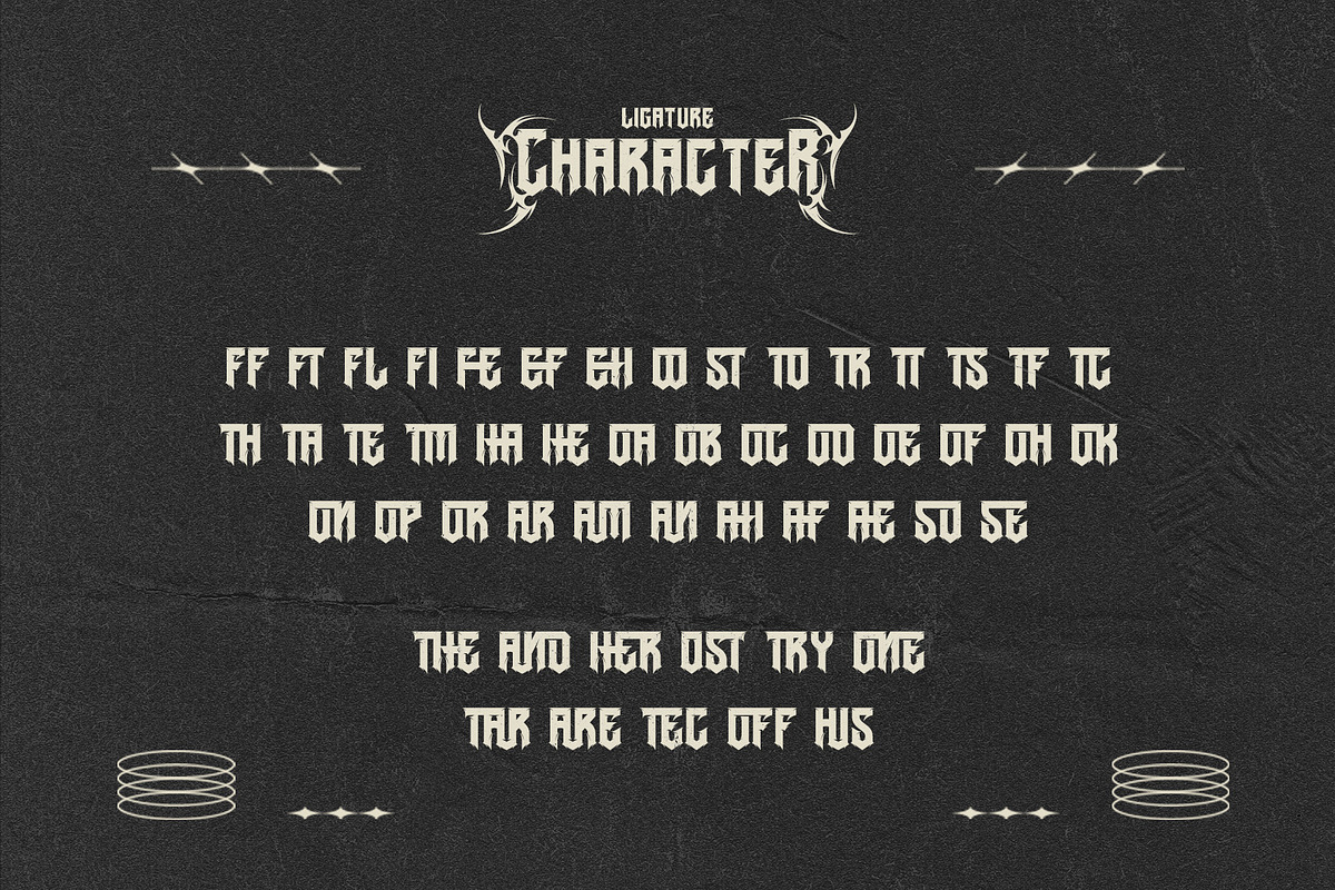 Istarot – Heavy Metal Typeface, a Blackletter Font by Letterara (Photo 12 of 15)