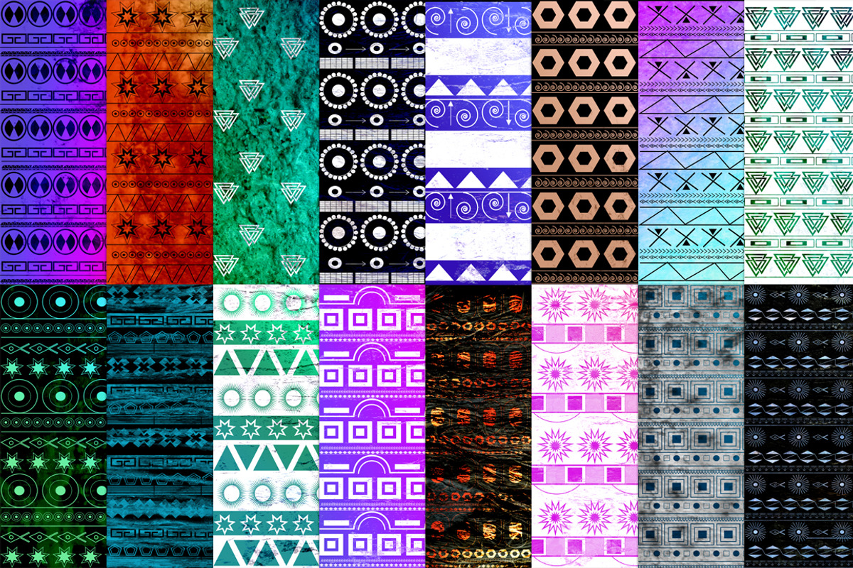 48 Tribal Pattern Textures, a Pattern Graphic by Designbase (Photo 2 of 5)
