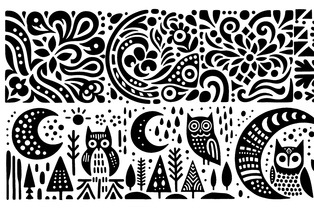 Vintage Birds Folk Art, a Decorative Illustration by devastd (Photo 22 of 28)