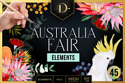 AUSTRALIA FAIR Elements, a Decorative Illustration by Dana Designs (Thumbnail 1 of 14)