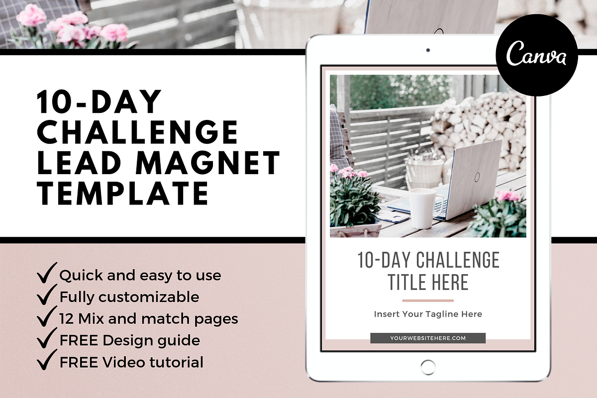 10-Day Lead Magnet Challenge Bundle, a Magazine Template by ProductiveandFree (Photo 2 of 11)