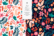 Teal Flowers Watercolor Pattern, a Pattern Graphic by Webvilla Studio (Thumbnail 1 of 8)