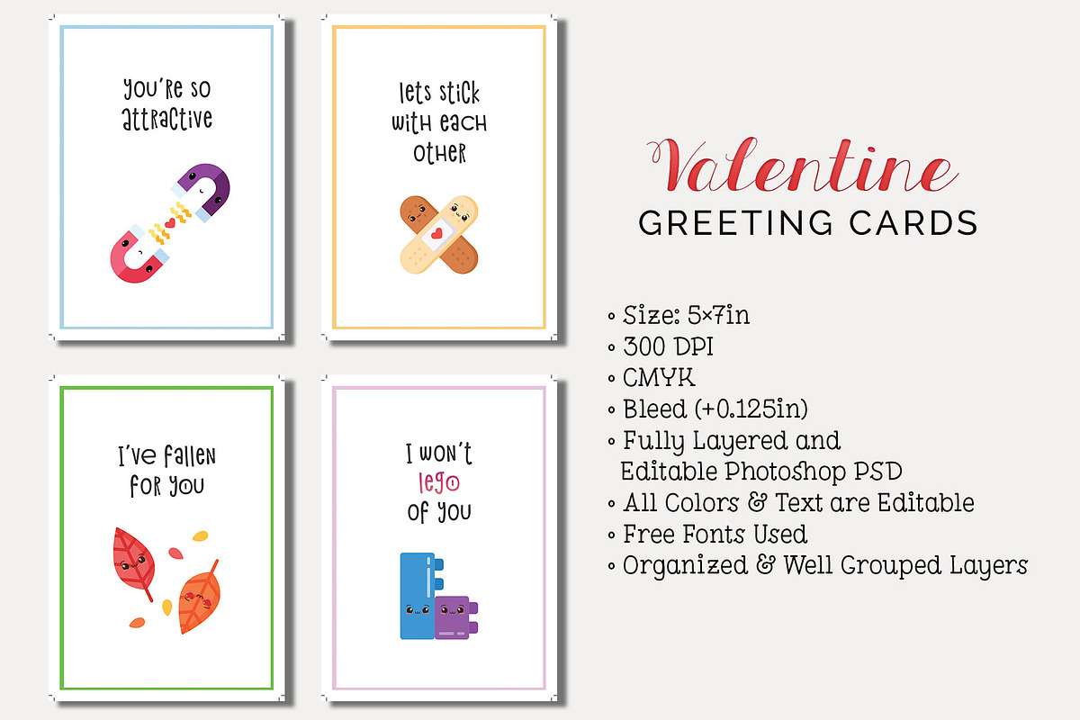 6 Valentine's Day Cards, a Card Template by Cyrah's Collection (Photo 1 of 3)