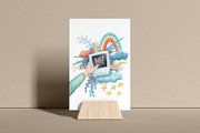 Hand And Gift Silent Greeting Card, a Card Template by RabbitAndPencil (Thumbnail 6 of 7)