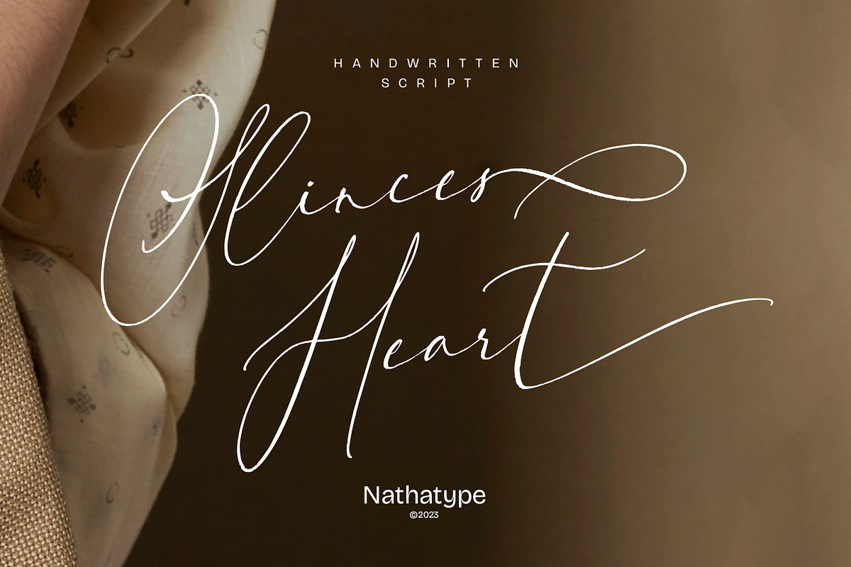 Slinces Heart, a Handwritten Font by Nathatype (Photo 1 of 10)