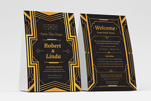 Art Deco Flyers Black & Gold