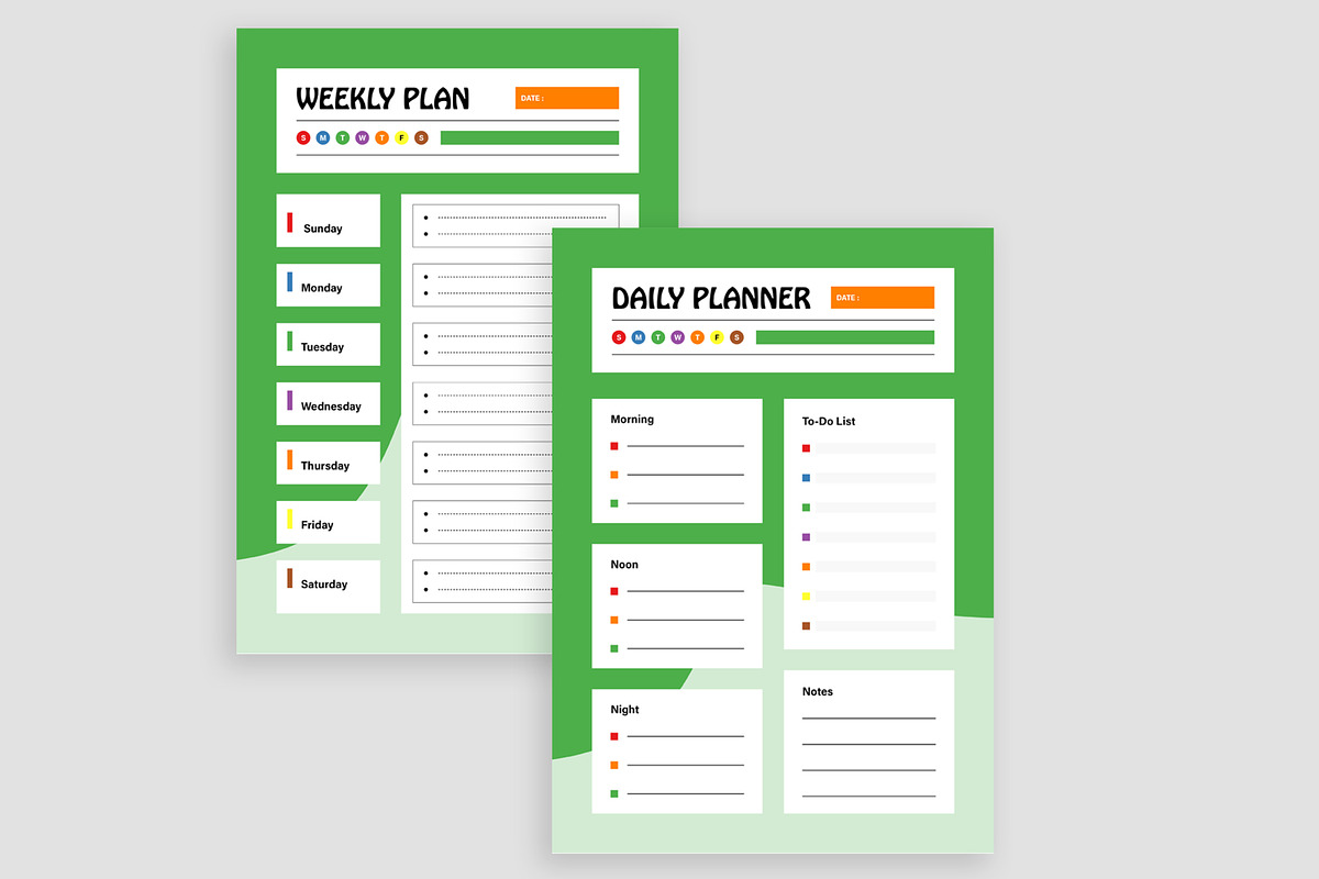 Daily or Weekly Planner Layout, a Stationery Template by ContestDesign (Photo 3 of 3)