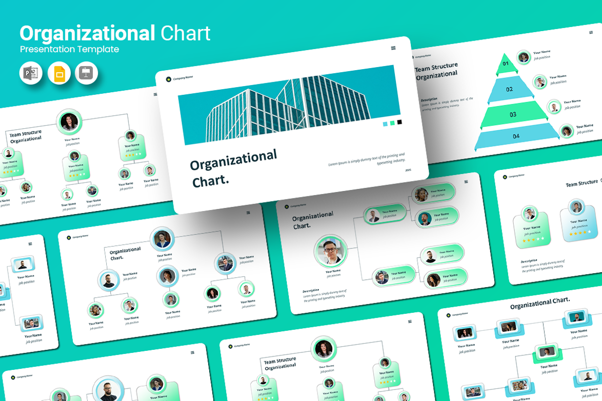 Organizational Chart - Google Slides, a Presentation Template by QR Design Studio (Photo 1 of 3)