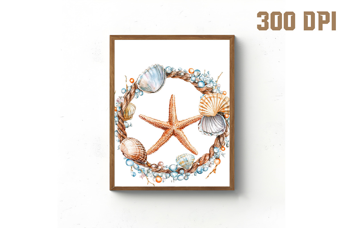 Coquette Coastal Fisherman Frame, an Illustration by Libby Wishes (Photo 6 of 12)
