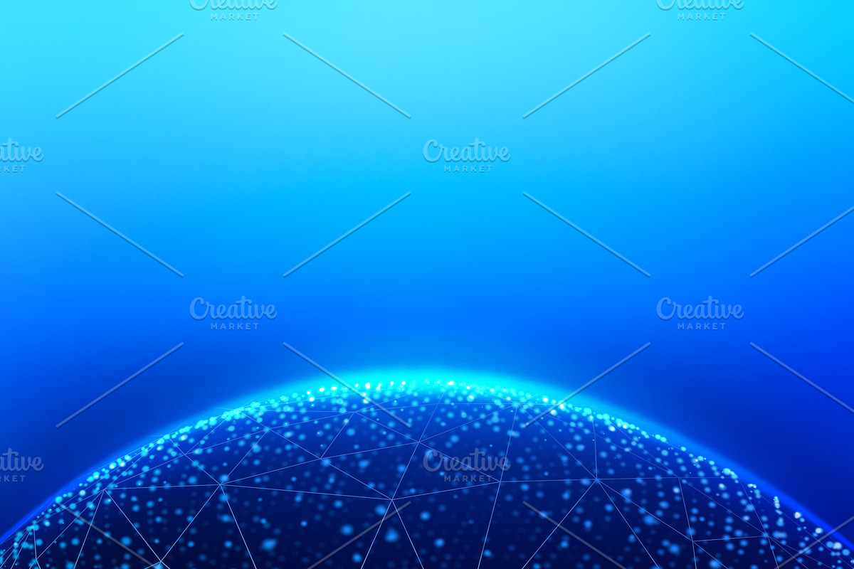 Internet Concept of global business, connection symbols communication lines, 3d illustration, a Technology Illustration by Tampatra