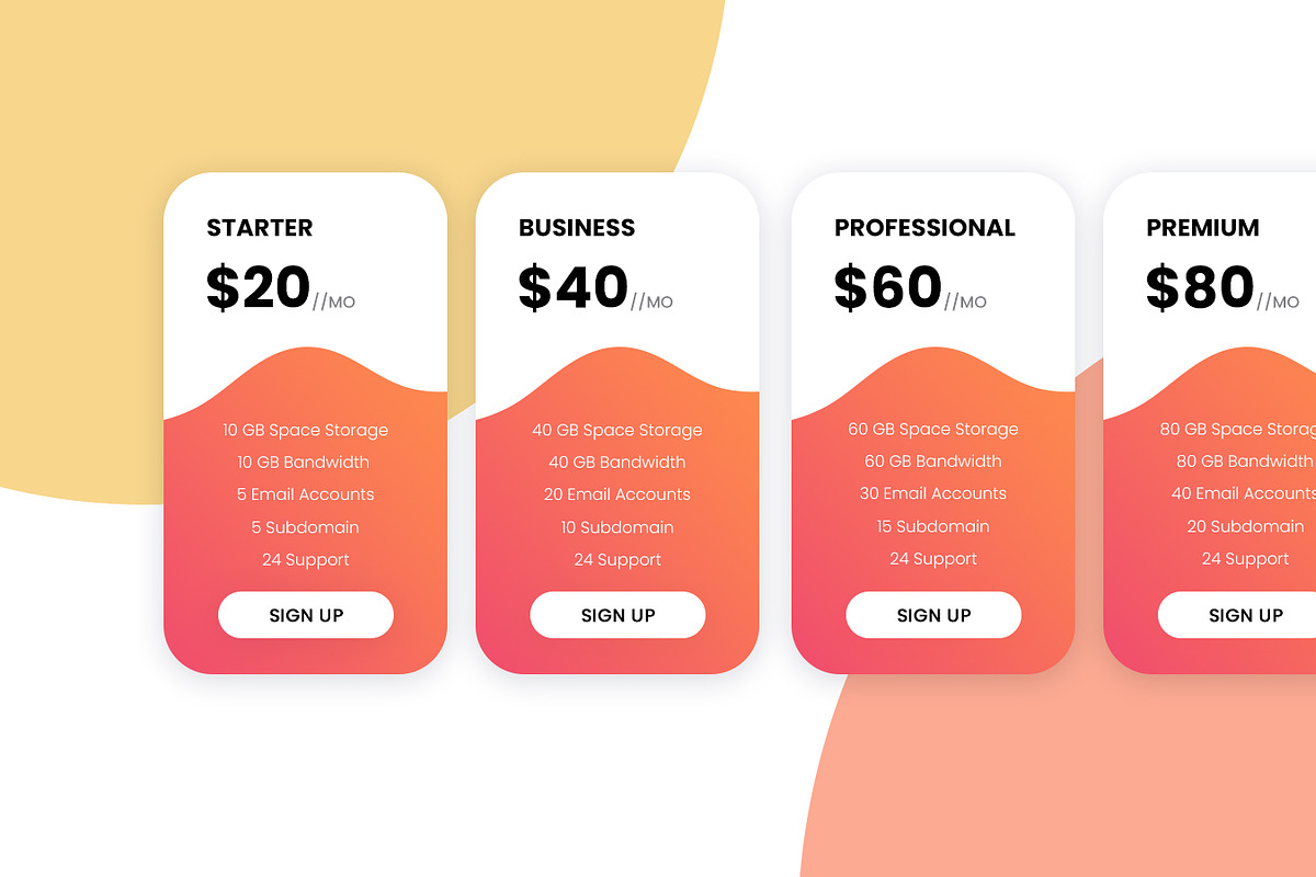 Pricing Tables, a Templates & Theme by Youme Techworld (Photo 4 of 5)