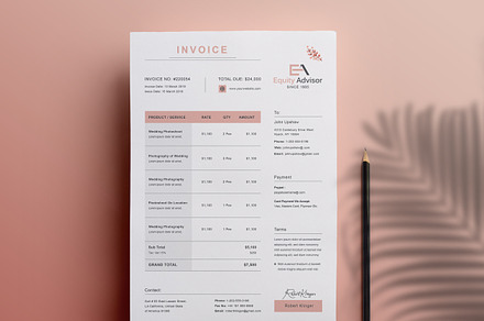 Invoice, a Stationery Template by TelaTemplates