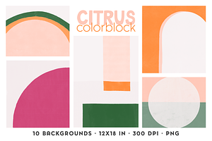 Citrus Color Block Backgrounds