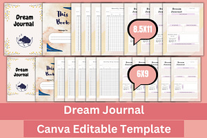 Dream Journal Canva Template KDP