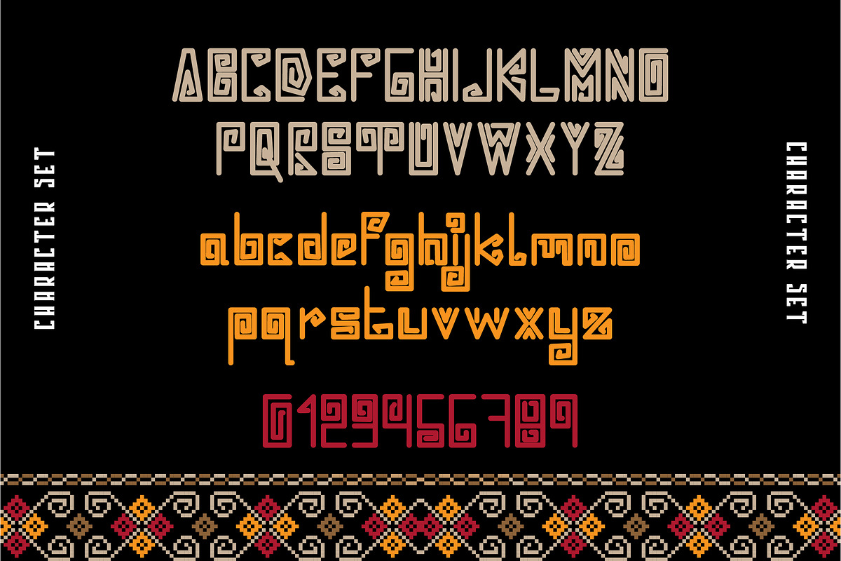 Umsaga - Ethnic Display Font, a Handwritten Font by Nokturnal13 (Photo 2 of 2)