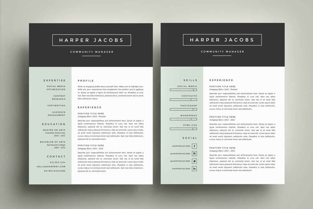 Resume Template 4 Pack | CV Template, a Resume Template by Refinery Resume Co. (Photo 2 of 3)