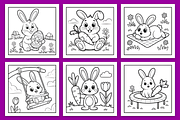 Happy Easter Coloring Pages, a Seasonal Illustration by Design Station (Thumbnail 2 of 4)