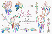 Spring Boho Watercolor Dreamcatchers, an Illustration by Oh Darling Graphics (Thumbnail 2 of 5)
