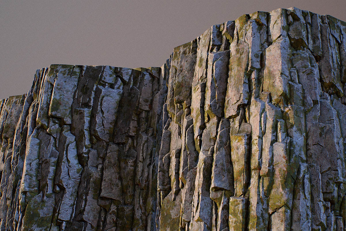 Mossy rock face tileable texture set, a Textures & Material 3D Model by happy brush (Photo 2 of 4)