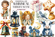 Whimsical Nativity Scene Set, an Illustration by Daily.Designs (Thumbnail 1 of 5)