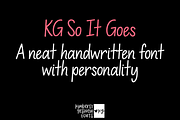 KG So It Goes Font, a Handwritten Font by Kimberly Geswein Fonts (Thumbnail 1 of 3)