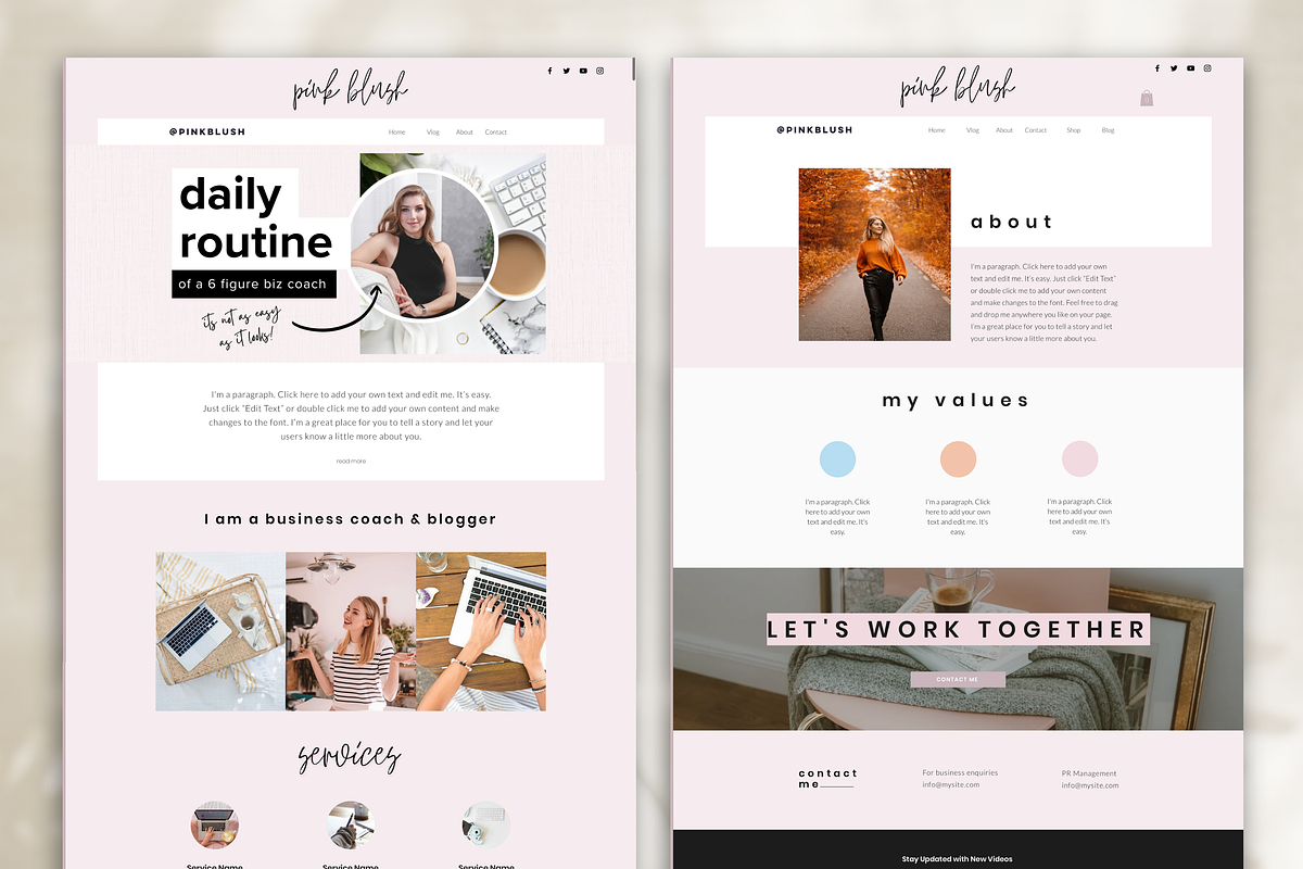 Wix Template Design for Coaches, a Websites & App Template by Cosmic Design (Photo 2 of 8)