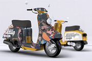 Vintage Scooter Mock-Up, a Product Mockup by DesignRushMarket (Thumbnail 1 of 5)