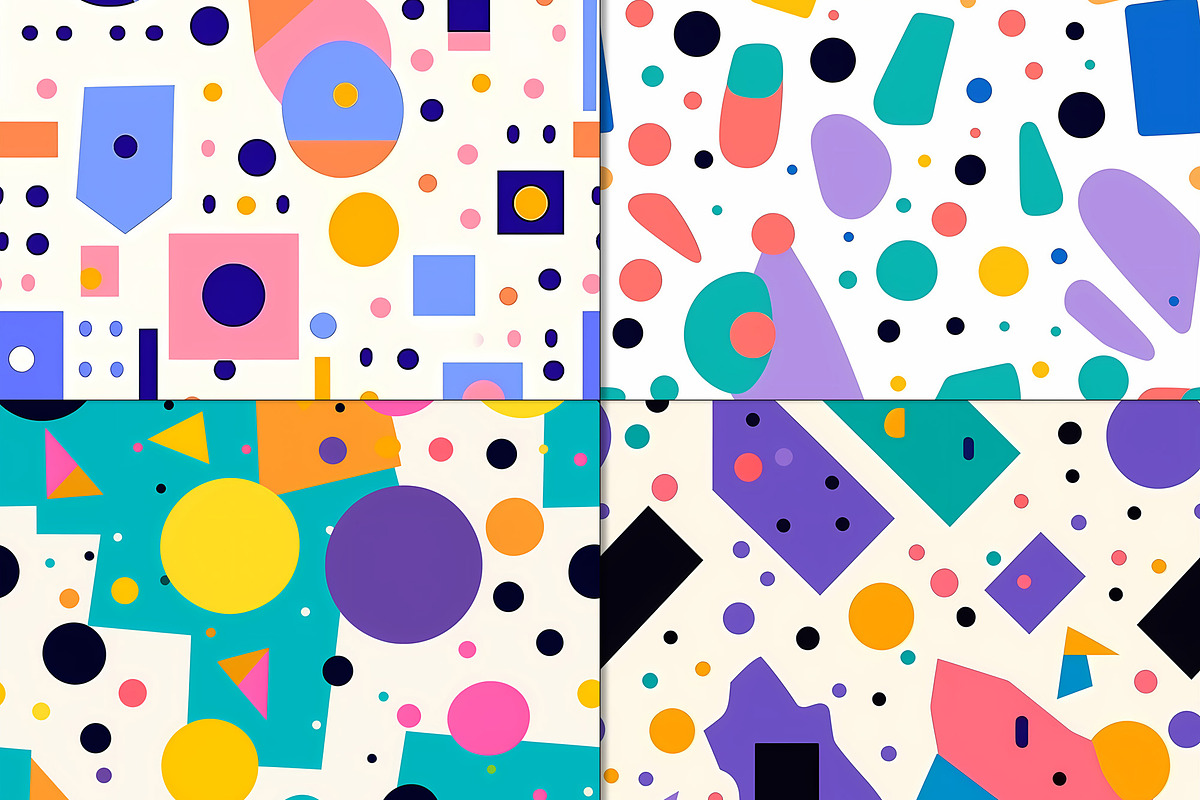 20 Seamless Soft Geometric Patterns, a Pattern Graphic by Nordic Design