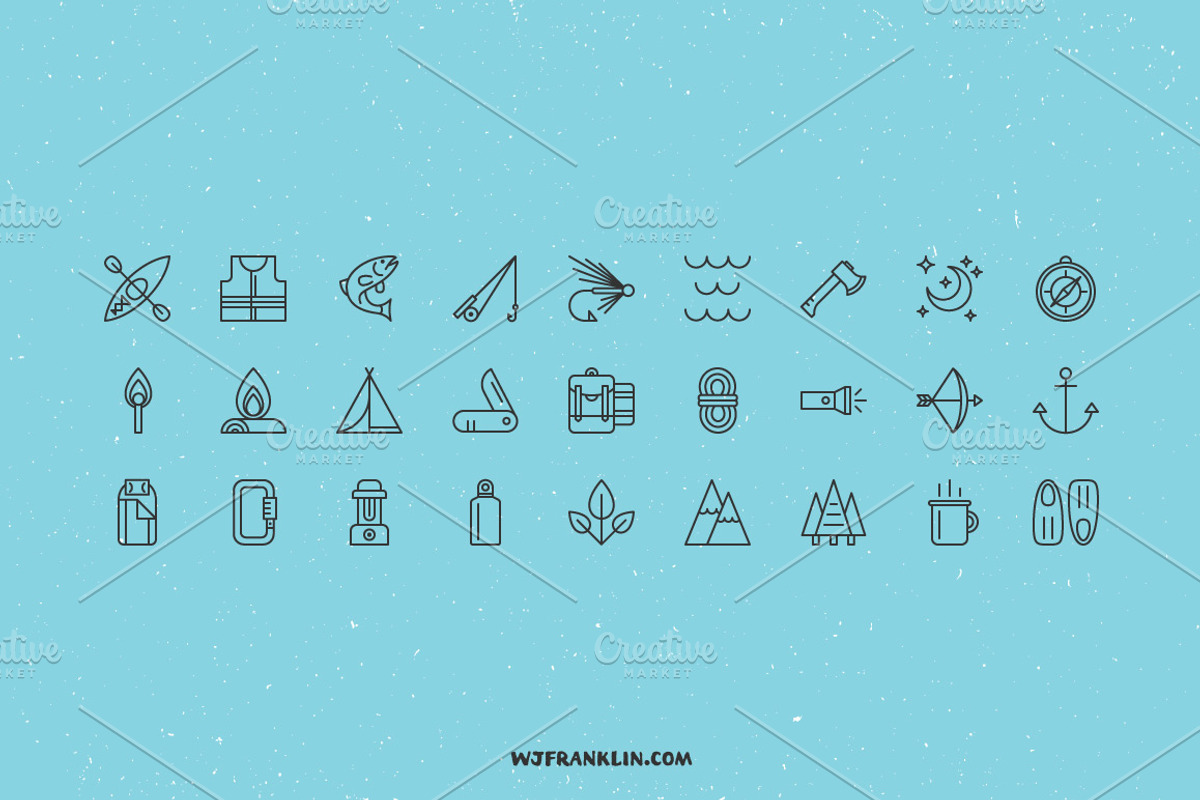 81 Outdoor Adventure Icons, an Icon by Wes Franklin (Photo 2 of 5)