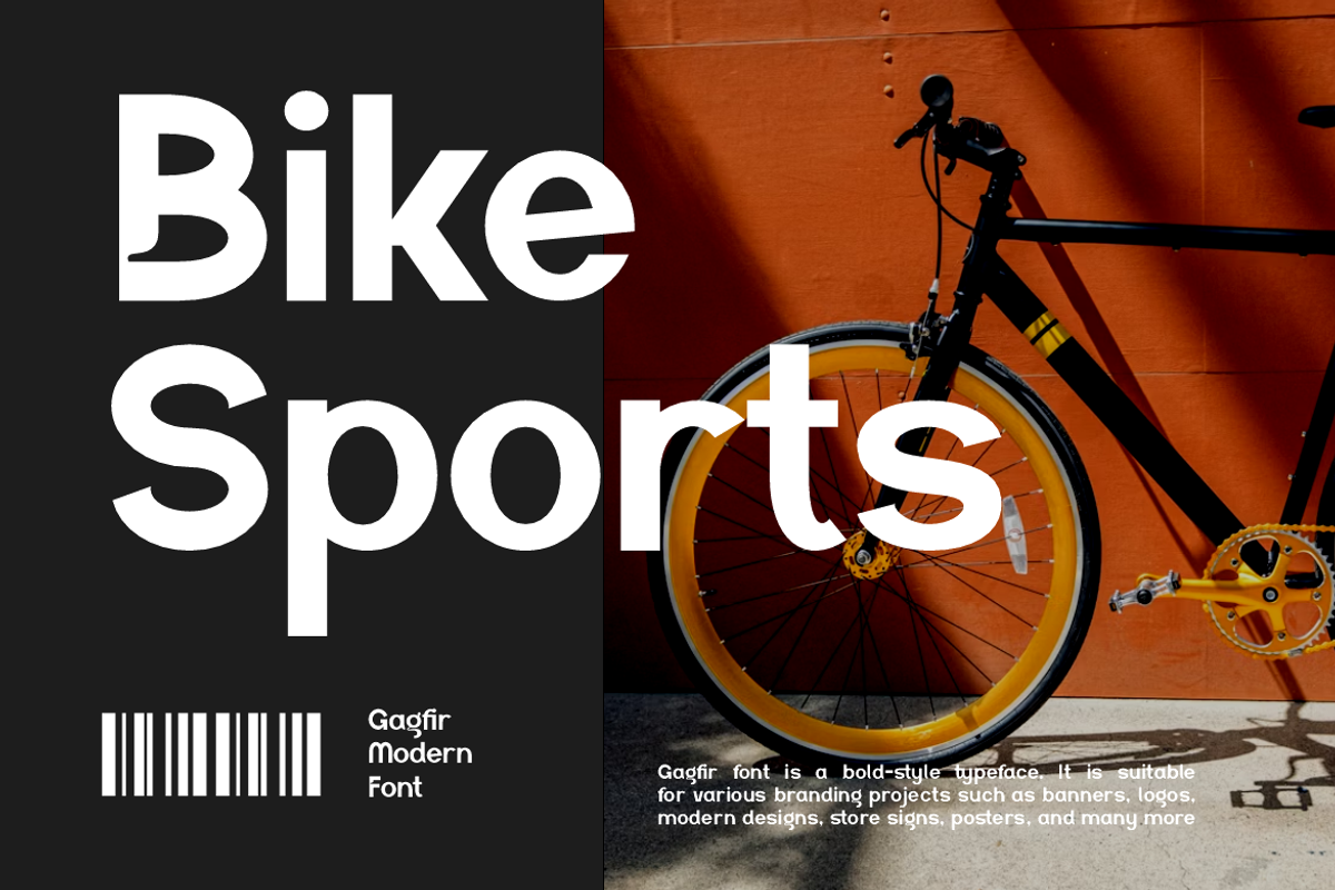Gagfir - Modern Branding Font, a Sans Serif Font by QR Design Studio (Photo 3 of 16)
