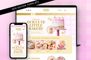 Pastel Pink Bakery Website Template, a Wix Template by Template Twist Shop (Thumbnail 1 of 10)