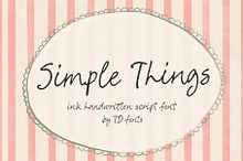 Pen Ink Script font Simple Things