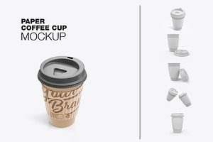 Set Paper Coffee Cups With Sleeve Mo