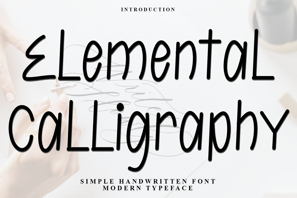 Elemental Calligraphy, a Sans Serif Font by FreshTypeINK (Photo 1 of 8)