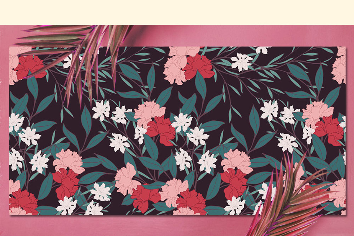 12JPG/EPS Tropical floral pattern, a Pattern Graphic by Theraphosath (Photo 15 of 22)